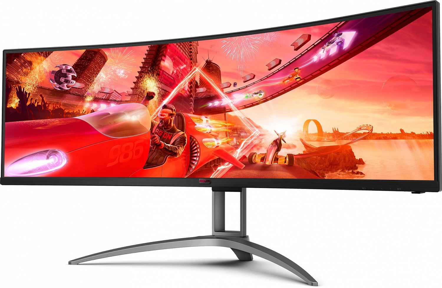 Монитор AOC 48.8" Gaming AG493QCX черный VA LED 1ms 32:9 HDMI M/M матовая HAS Piv 400cd 178гр/178гр 3840x1080 144Hz FreeSync Premium DP WF USB 14.4кг