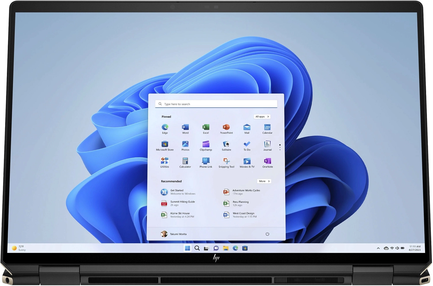 Ноутбук HP Spectre x360 16-aa0003ci Core Ultra 7 155H 16Gb SSD512Gb Intel Arc 16" IPS Touch WQXGA (2560x1600) Windows 11 Home black WiFi BT Cam (A74LREA)