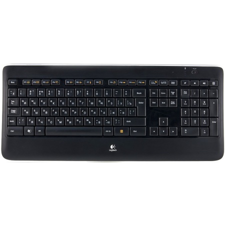 Клавиатура беспроводная Logitech K800 (920-002395) черная, с подсветкой, приемник Unifying, встроенная перезаряжаемая батарея, (020313)