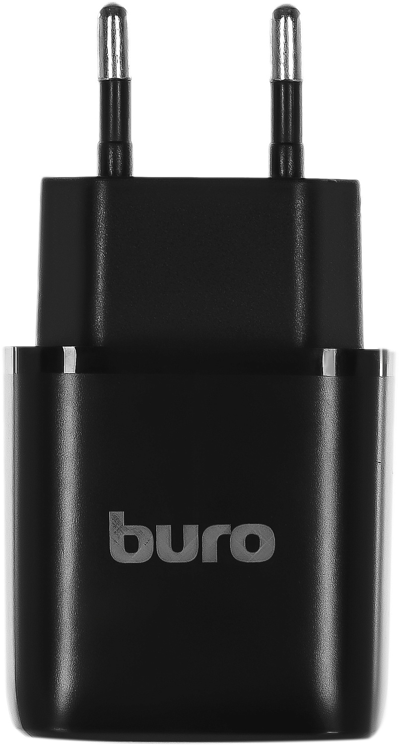 Сетевое зар./устр. Buro BUWG1 18W 3A (QC) USB-A универсальное черный (BUWG18P100BK)