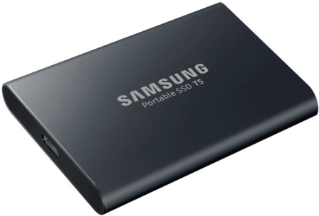 1.8" 1TB Samsung T5 External SSD MU-PA1T0B/WW USB 3.1 Gen 2 Type-C, Up to 540MB/s, Black, Retail MU-PA1T0B/WW (884073) {5}