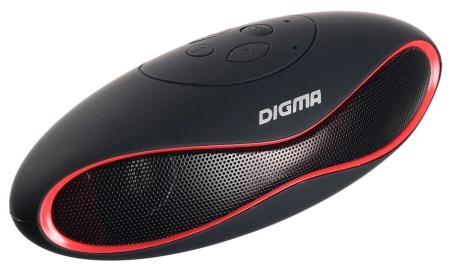 Колонка порт. Digma S-10 черный 3W 1.0 BT (SP103B)