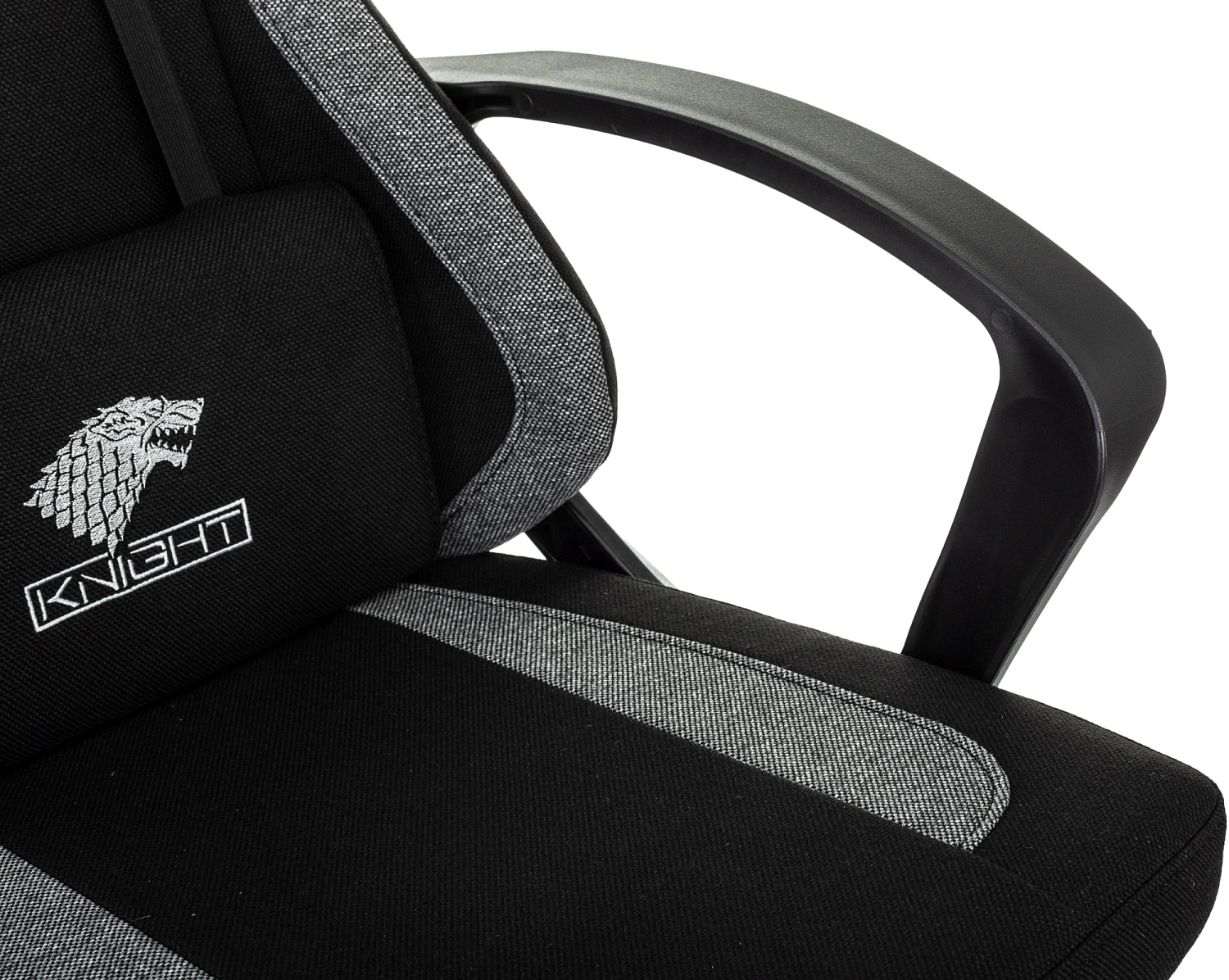 Кресло игровое Knight Optimum черный/серый крестов. пластик