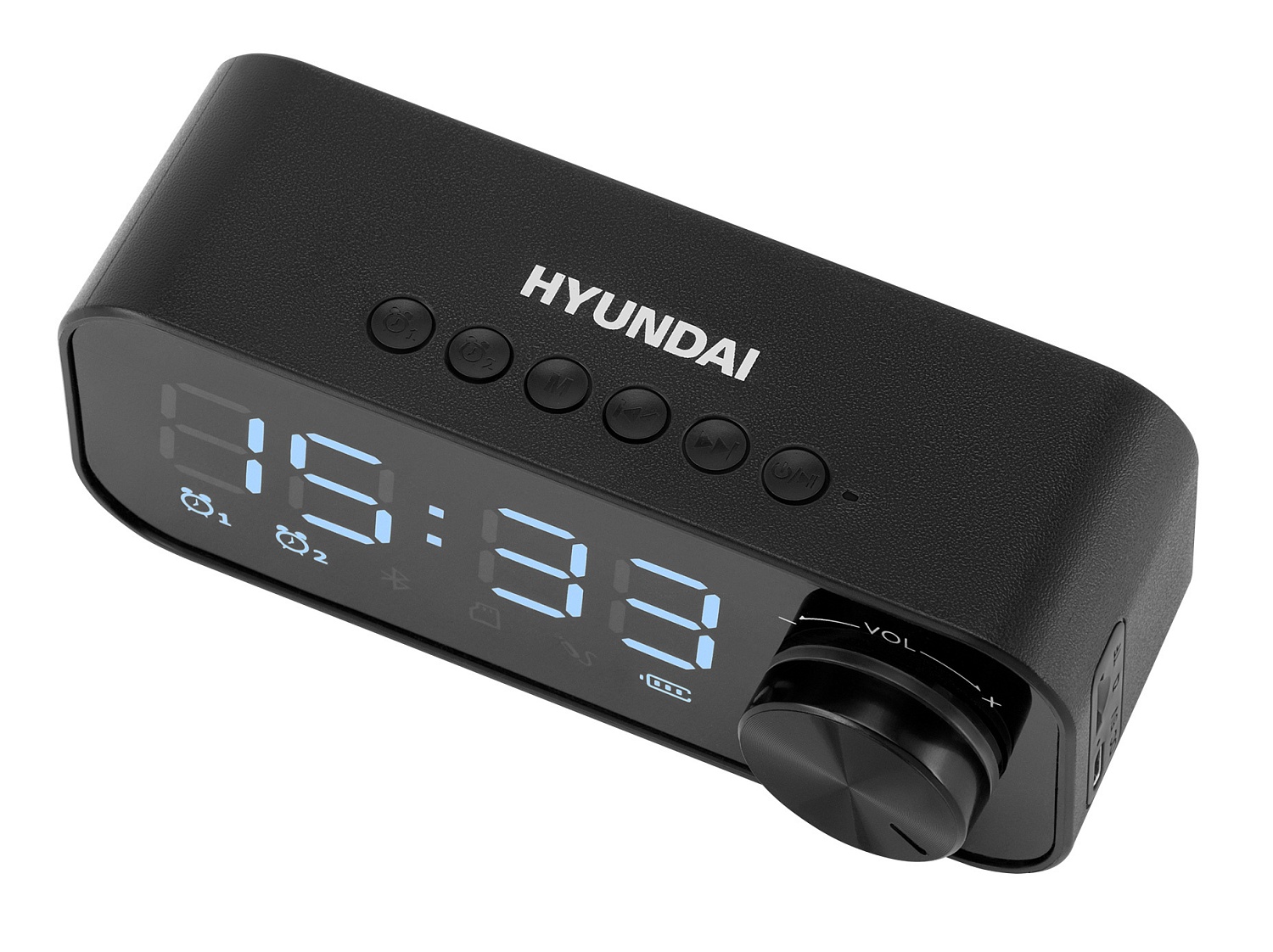 Радиобудильник Hyundai H-RCL420 черный LED подсв:белая часы:цифровые FM Радиобудильник Hyundai H-RCL420 черный LED подсв:белая часы:цифровые FM