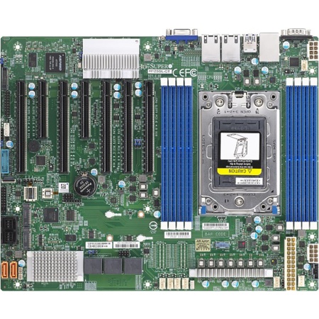 Материнская плата SuperMicro MBD-H12SSL-CT-O Single AMD EPYC™ 7003/7002 Series Processor (7003 Series Processor drop-in support requires BIOS version 2.0 or newer), 2TB Registered ECC DDR4 3200MHz SDRAM in 8 DIMMs, (423323)