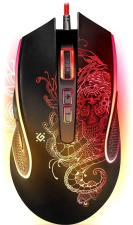 Мышь Defender Venom GM-640L черный оптическая 7200dpi USB 7but (52640)