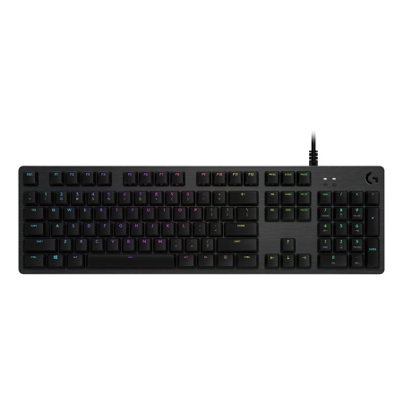 Клавиатура игровая Logitech G512 Carbon черная, механическая GX Brown Tactile, 104 клавиши, RGB подсветка, USB кабель 1,8м