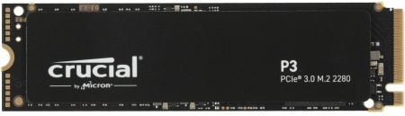 Твердотельный накопитель Crucial SSD Disk P3 500GB  M.2 2280 NVMe (PCIe Gen 3 x4) SSD (3500 MB/s Read 1900 MB/s Write), 1 year, OEM