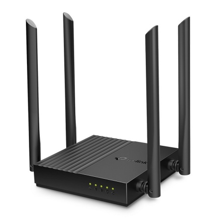 TP-Link Archer C64, AC1200 Двухдиапазонный Wi-Fi роутер, до 400 Мбит/с на 2,4 ГГц + до 867 Мбит/с на 5 ГГц, 4 антенны, 1 гигабитный порт WAN + 4 гигабитных порта LAN