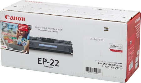 Картридж лазерный Canon EP-22 1550A003 черный (2500стр.) для Canon LBP-800/1120