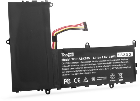 Батарея для ноутбука TopON TOP-ASX205 7.6V 5000mAh литиево-ионная (103192)