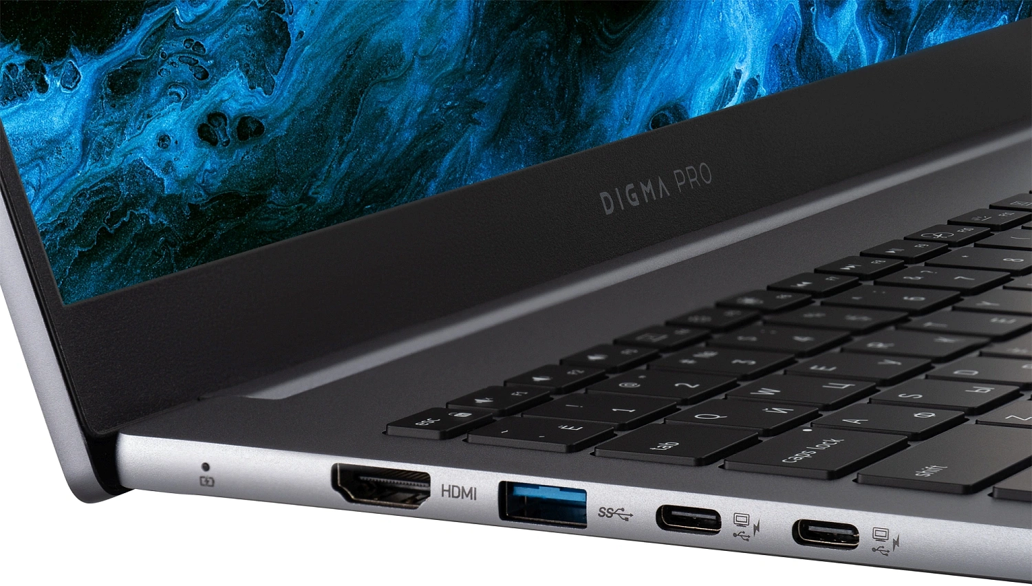 Ноутбук Digma Pro Pactos Core i3 1215U 8Gb SSD256Gb Intel UHD Graphics 16" IPS FHD (1920x1200) Windows 11 Professional dk.grey WiFi BT Cam 6060mAh (DN16P3-8CXW01)