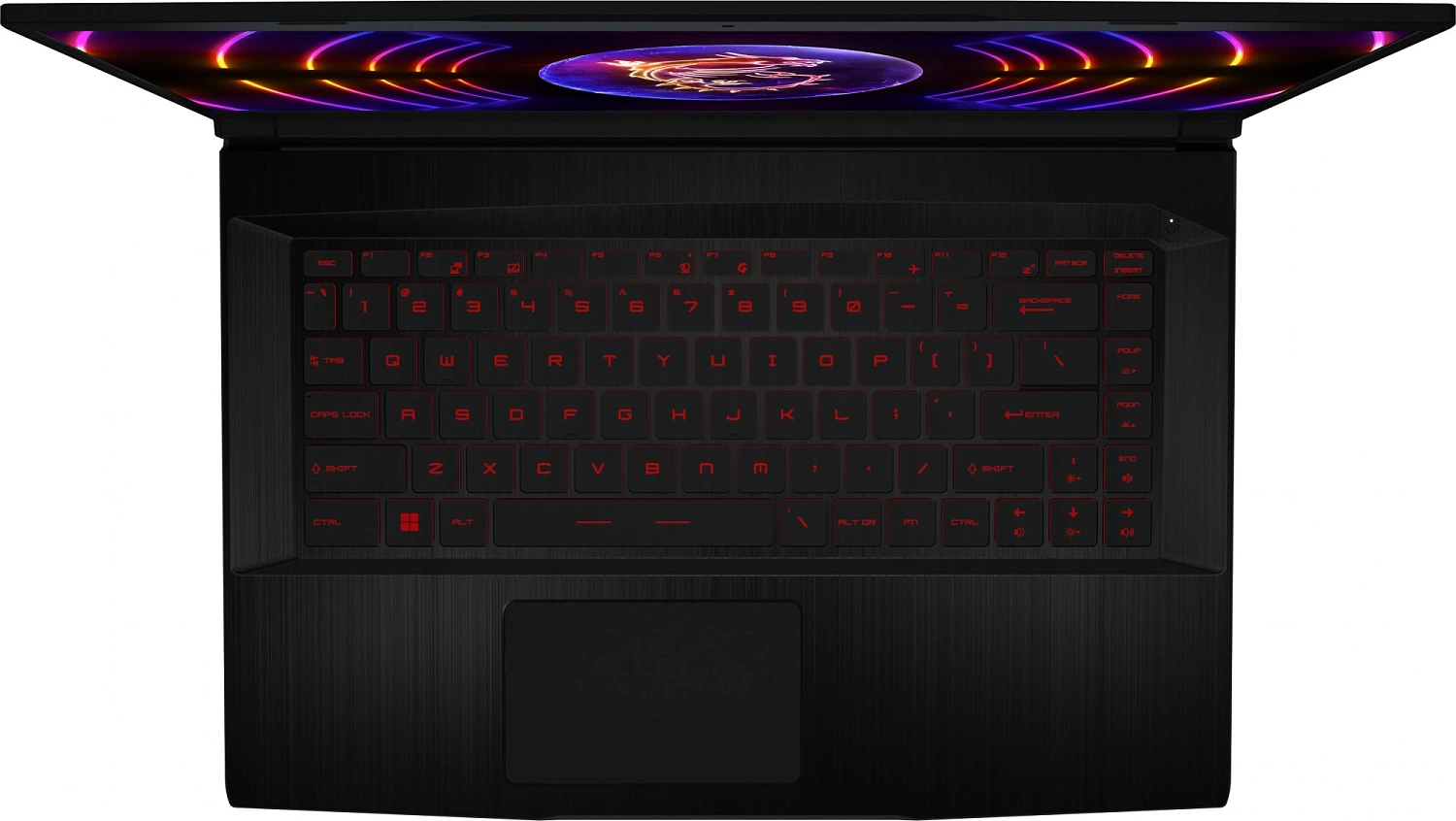 Ноутбук MSI GF63 Thin 12VE-238XRU Core i5 12450H 16Gb SSD512Gb NVIDIA GeForce RTX4050 6Gb 15.6" IPS FHD (1920x1080) Free DOS black WiFi BT Cam (9S7-16R821-238)