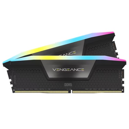 Corsair Vengeance RGB DDR5 Dimm CMH32GX5M2B5600C36 5600MHz 32GB 2x16GB Unbuffered, 36-36-36-76, XMP CMH32GX5M2B5600C36 3.0, Black Heatspreader, 1.25V