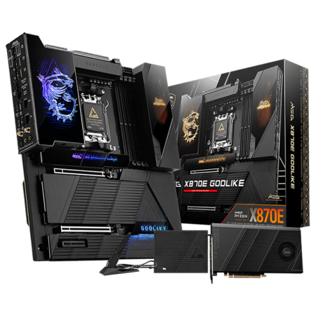 Материнская плата MSI MEG X870E GODLIKE X870, AM5, 4*DDR5, 2*PCIEx16, 1*PCIEx4, 7*M.2, 7*TypeC, 8*USB3.2Gen2, 4*USB3.2Gen1, 4*USB2.0, 4*SATA3.0, 10G, 5G, 2*Type-C(DP), E-ATX, RTL