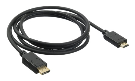 Кабель аудио-видео Buro v. 1.2 DisplayPort (m)/HDMI (m) 2м. позолоч.конт. черный (BHP DPP_HDMI-2)