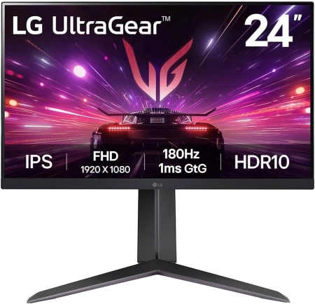 Монитор LG 23.8" UltraWide 24GS65F-B черный IPS LED 16:9 HDMI матовая HAS 300cd 178гр/178гр 1920x1080 180Hz G-Sync FreeSync DP FHD 5.4кг