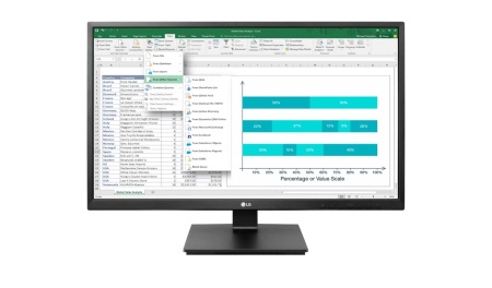 Монитор LCD 23.8'' 16:9 1920х1080(FHD) IPS, nonGLARE, 75 Гц, 250cd/m2, H178°/V178°, 1000:1, 5M:1, 16.7M, 5ms, VGA, DVI, HDMI, DP, USB-Hub, Height adj, Pivot, Tilt, Swivel, Speakers, Audio out, 2Y, Black