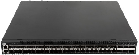 DXS-3610-54S/A1ASI Управляемый L3 стекируемый коммутатор с 48 портами 10GBase-X SFP+, 6 портами 100GBase-X QSFP28, 2 источниками питания AC и 5 вентиляторами