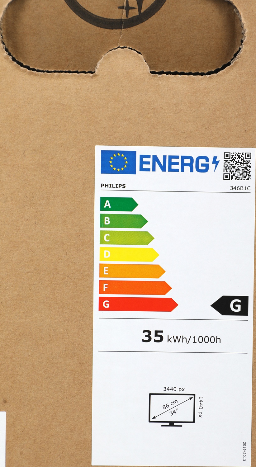 Монитор Philips 34" 346B1C(00/01) черный VA LED 21:9 (Ultrawide) HDMI M/M матовая HAS Piv 300cd 178гр/178гр 3440x1440 100Hz DP WQ USB 11.49кг