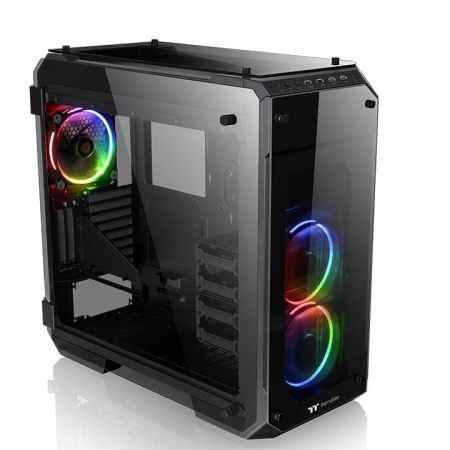 Корпус Thermaltake View 71 TG RGB черный без БП ATX 9x120mm 3x140mm 2xUSB2.0 2xUSB3.0 audio bott PSU