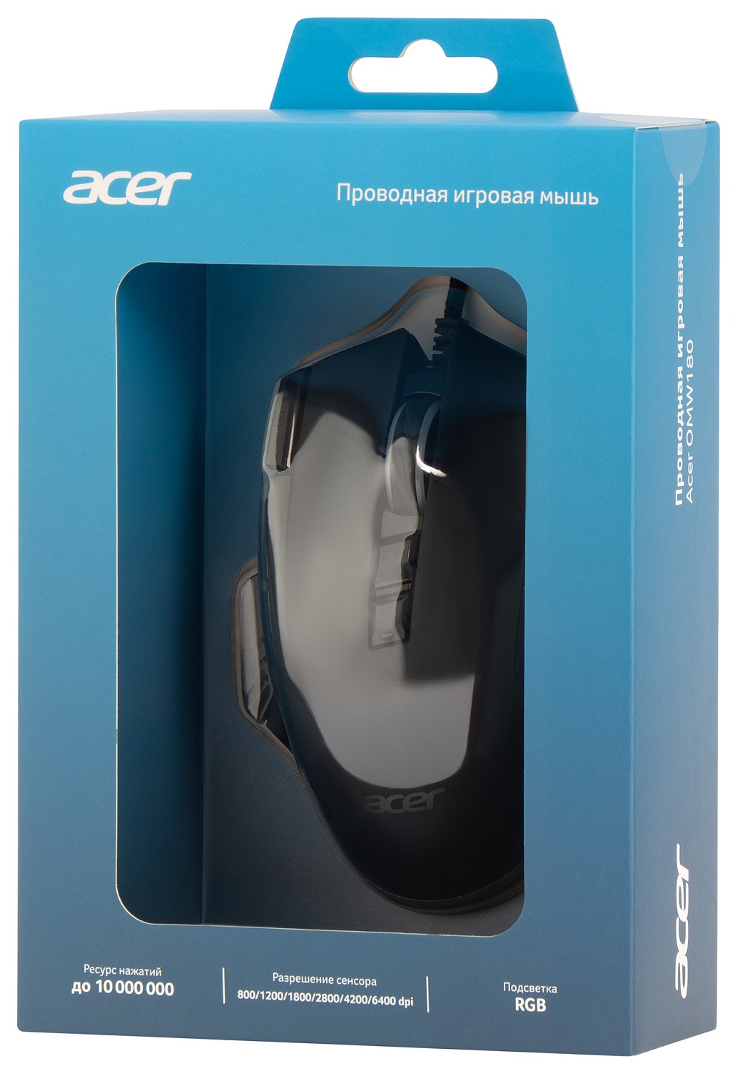Мышь Acer OMW180 черный оптическая (6400dpi) USB (9but) Мышь Acer OMW180 черный оптическая (6400dpi) USB (9but)