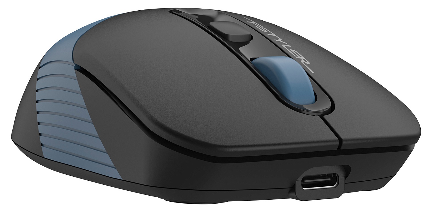 Мышь A4Tech Fstyler FB10C черный/синий оптическая (2400dpi) беспроводная BT/Radio USB (4but) Мышь A4Tech Fstyler FB10C черный/синий оптическая (2400dpi) беспроводная BT/Radio USB (4but)