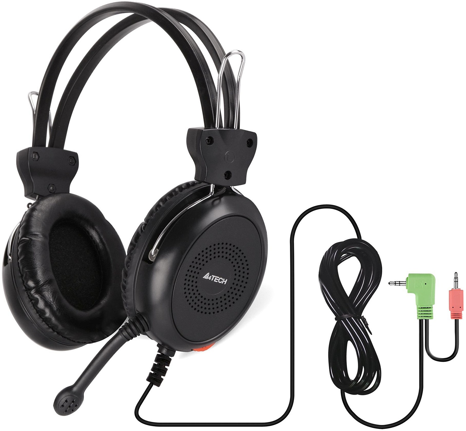 Наушники с микрофоном A4Tech HS-30 черный 2м мониторные оголовье