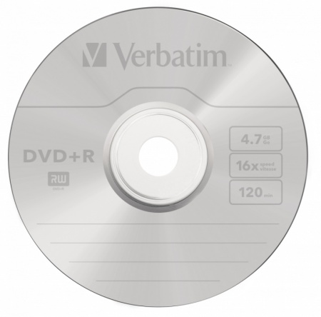 Диск DVD+R Verbatim 4.7Gb 16x Cake Box (100шт) (43551)