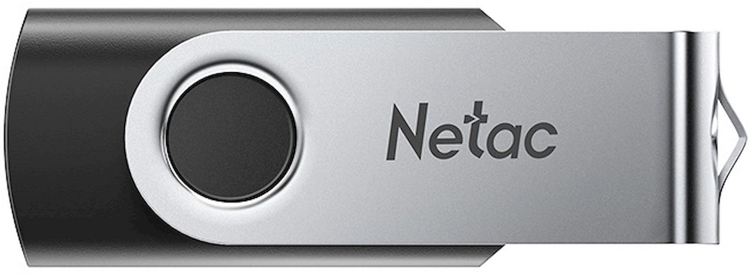 Флеш Диск Netac 8GB U505 NT03U505N-008G-20BK USB2.0 черный/серебристый