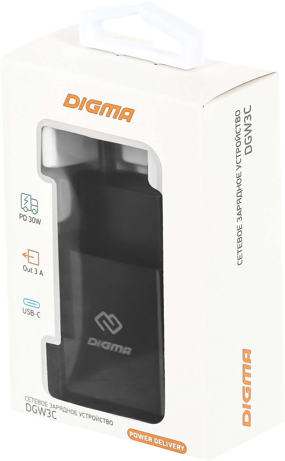 Сетевое зар./устр. Digma DGW3C 30W 3A (PD) USB-C универсальное черный (DGW3C0F010BK)