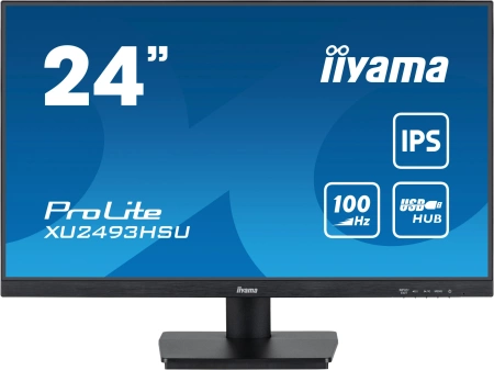 Монитор Iiyama 23.8" ProLite XU2493HSU-B6 черный IPS LED 1ms 16:9 HDMI M/M матовая 1000:1 250cd 178гр/178гр 1920x1080 100Hz DP FHD USB 3кг