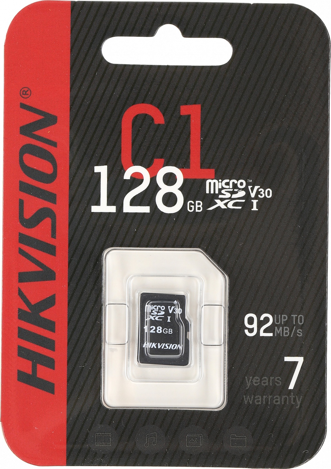 Флеш карта microSDXC Hikvision 128GB HS-TF-C1(STD)/128G/ZAZ01X00/OD C1 V30 w/o adapter