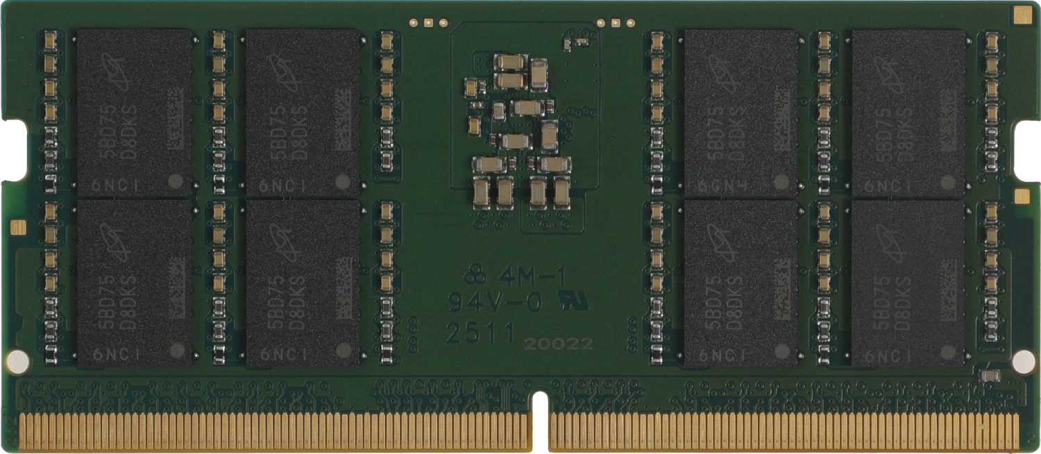 Память DDR5 32GB 5600MHz Kingston KCP556SD8-32 RTL PC5-44800 CL46 SO-DIMM 262-pin 1.1В dual rank Ret