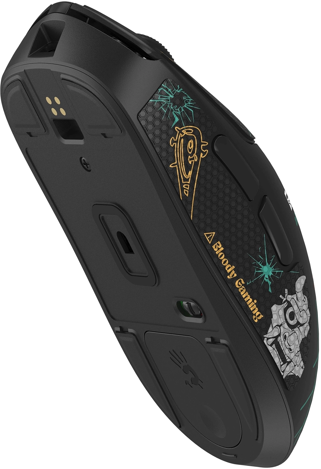 Мышь A4Tech Bloody R72 Ultra Duo черный/рисунок оптическая (20000dpi) беспроводная USB (7but) Мышь A4Tech Bloody R72 Ultra Duo черный/рисунок оптическая (20000dpi) беспроводная USB (7but)