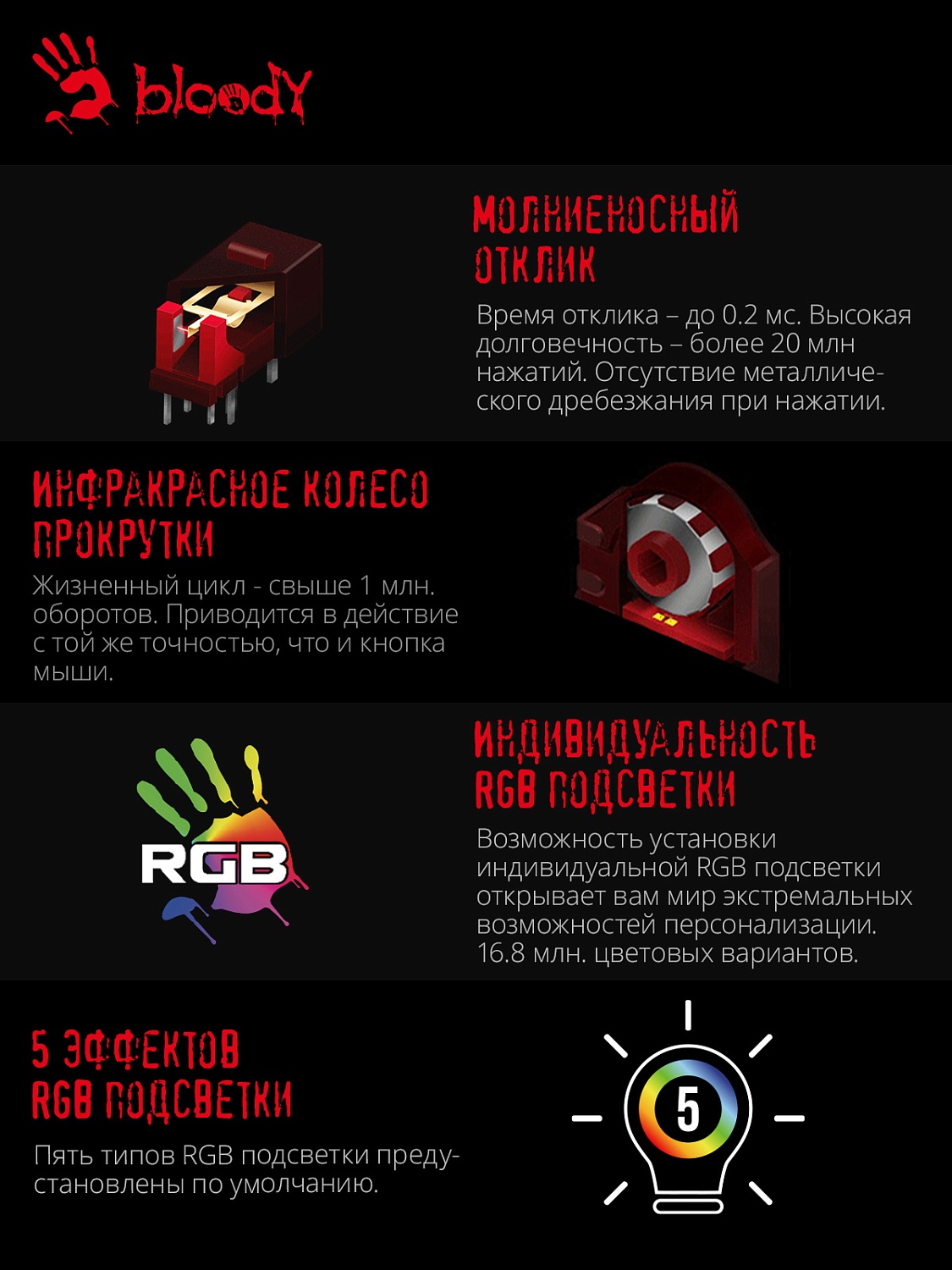 Мышь A4Tech Bloody P81s черный оптическая (8000dpi) USB (8but) Мышь A4Tech Bloody P81s черный оптическая (8000dpi) USB (8but)
