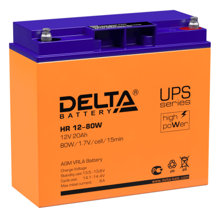 Аккумуляторная батарея DELTA BATTERY HR 12-80 W