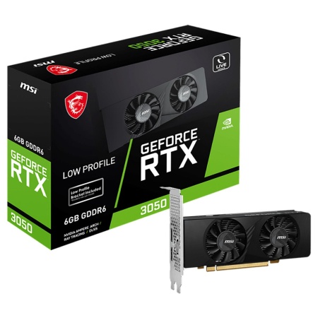 Видеокарта MSI RTX3050 LP 6GB GDDR6 96bit DP HDMI 2FAN RTL