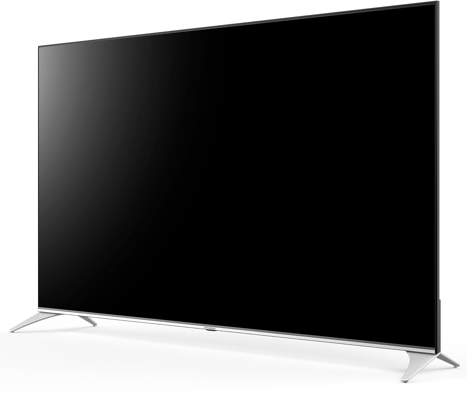Телевизор QLED Hyundai 75" H-LED75QBU7500 Android TV Frameless черный/серебристый 4K Ultra HD 60Hz DVB-T DVB-T2 DVB-C DVB-S DVB-S2 USB WiFi Smart TV