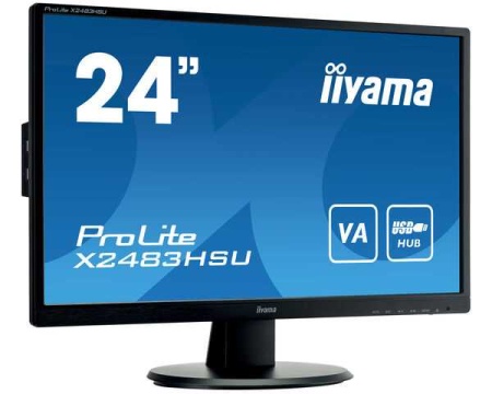 Монитор LCD 23.8'' [16:9] 1920х1080(FHD) VA, nonGLARE, 75 Hz, 250 cd/m2, H178°/V178°, 3000:1, 80M:1, 16.7M, 4ms, HDMI, DP, USB-Hub, Tilt, Speakers, 3Y, Black