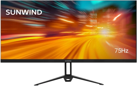 Монитор SunWind 29" SM-29FI202 черный IPS LED 5ms 21:9 HDMI M/M матовая 300cd 178гр/178гр 2560x1080 75Hz DP WQ 3.7кг