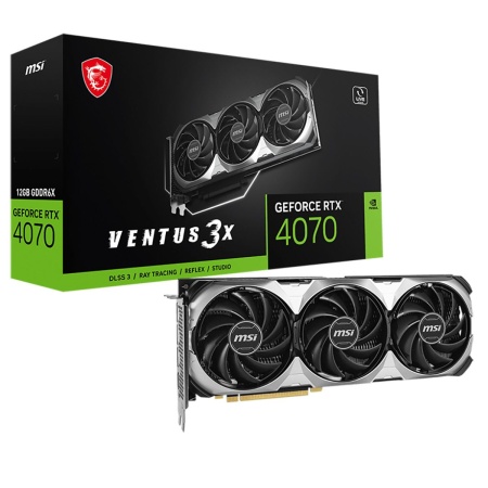 Видеокарта MSI RTX4070 VENTUS 3X E 12GB GDDR6X 192bit 3xDP HDMI 3FAN RTL