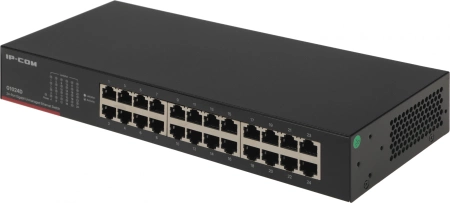Коммутатор IP-COM G1024D Коммутатор неуправляемый, 24 порта 24x1 Гбит/с, установка в стойку, металлический корпус