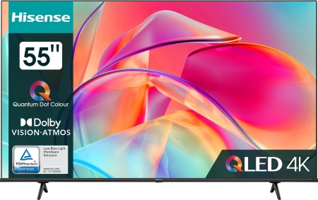 Телевизор QLED Hisense 55" 55E7KQ черный 4K Ultra HD 60Hz DVB-T DVB-T2 DVB-C DVB-S DVB-S2 USB WiFi Smart TV