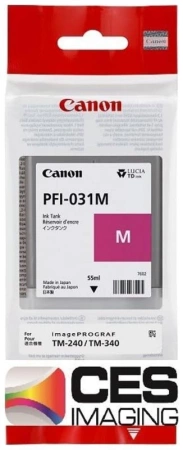 Картридж струйный Canon PFI-031M 6265C001 пурпурный (55мл) для Canon imagePROGRAF TM-240, TM-340.