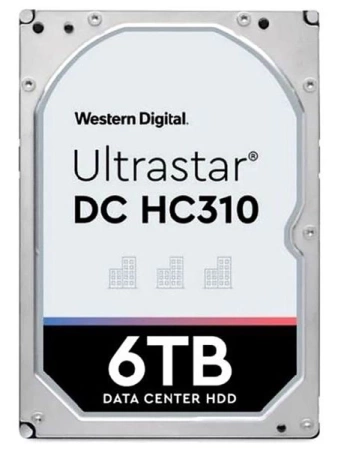 Жесткий диск Western Digital Ultrastar DC HС310 HDD 3.5" SAS 6Tb, 7200rpm, 256MB buffer, 512e (HUS726T6TAL5204 HGST), 1 year