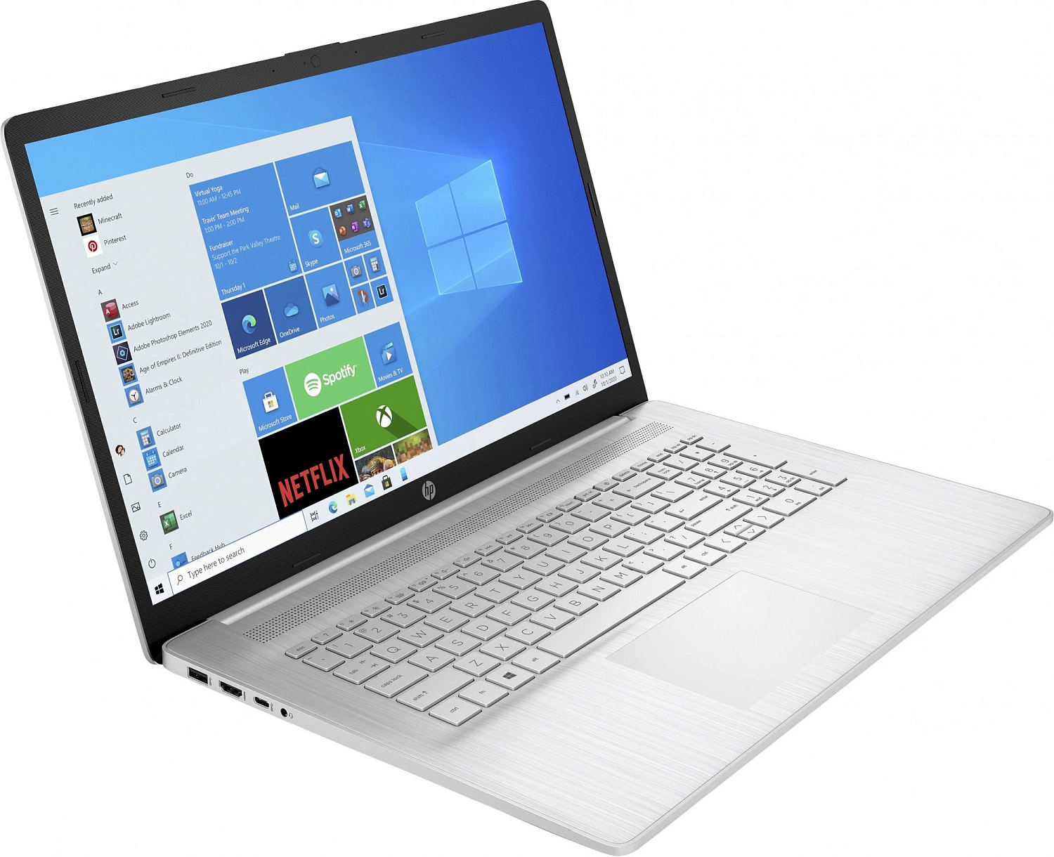 Ноутбук HP 17-cp3176ng Ryzen 7 7730U 16Gb SSD512Gb AMD Radeon 17.3" IPS FHD (1920x1080) Windows 11 Home silver WiFi BT Cam (802Q2EA)