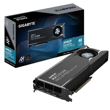 Видеокарта Gigabyte PRO W7900 DUAL SLOT AI TOP 48GB GDDR6 384bit mDP 3xDP BLOWER RTL