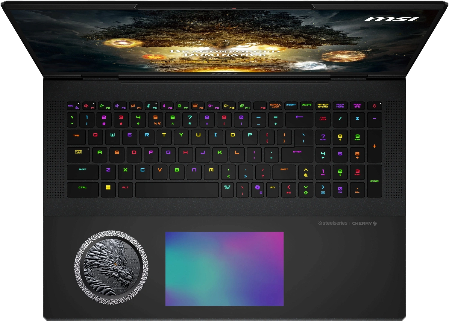 ноутбук MSI Titan 18 HX Dragon Edition Draco A2WJ Ultra9 290HX 18" 16:10 UHD+ (3840x2400)240Hz DDR5 96GB (48GB*2),4TB SSD (2TB+2TB),NV RTX 5090 (24GB GDDR7),99Whr,3,6kg,2y,Win11Home,