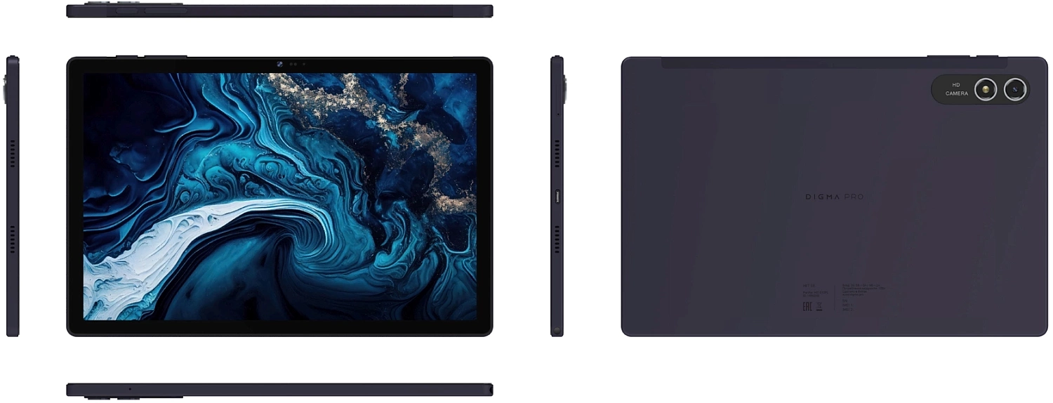 Планшет Digma Pro HIT 18 T606 (1.6) 8C RAM6Gb ROM128Gb 10.5" In-Cell 1920x1200 LTE Android 13 фиолетовый 13Mpix 5Mpix BT WiFi 512Gb 7000mAh 5hr